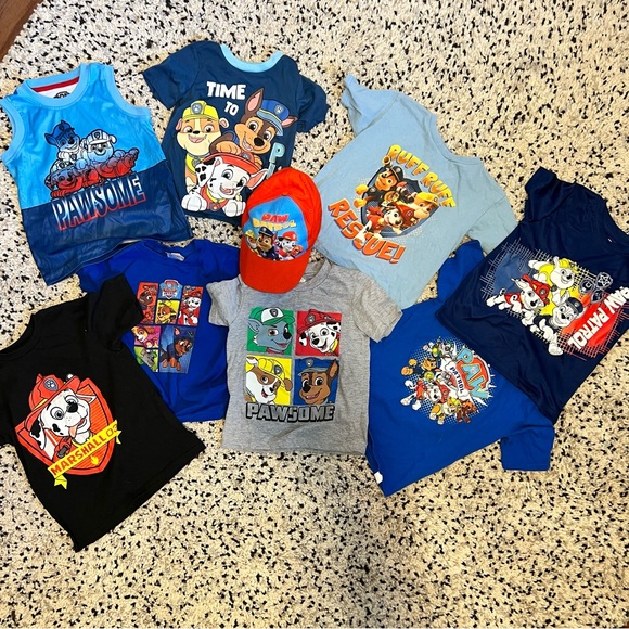 Toddler boy Paw Patrol shirt/hat bundle. Great condition, most never worn. - Picture 3 of 4